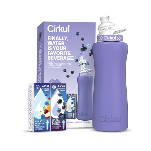 32oz. Matte Periwinkle Stainless Steel Bottle Starter Kit XMXM
